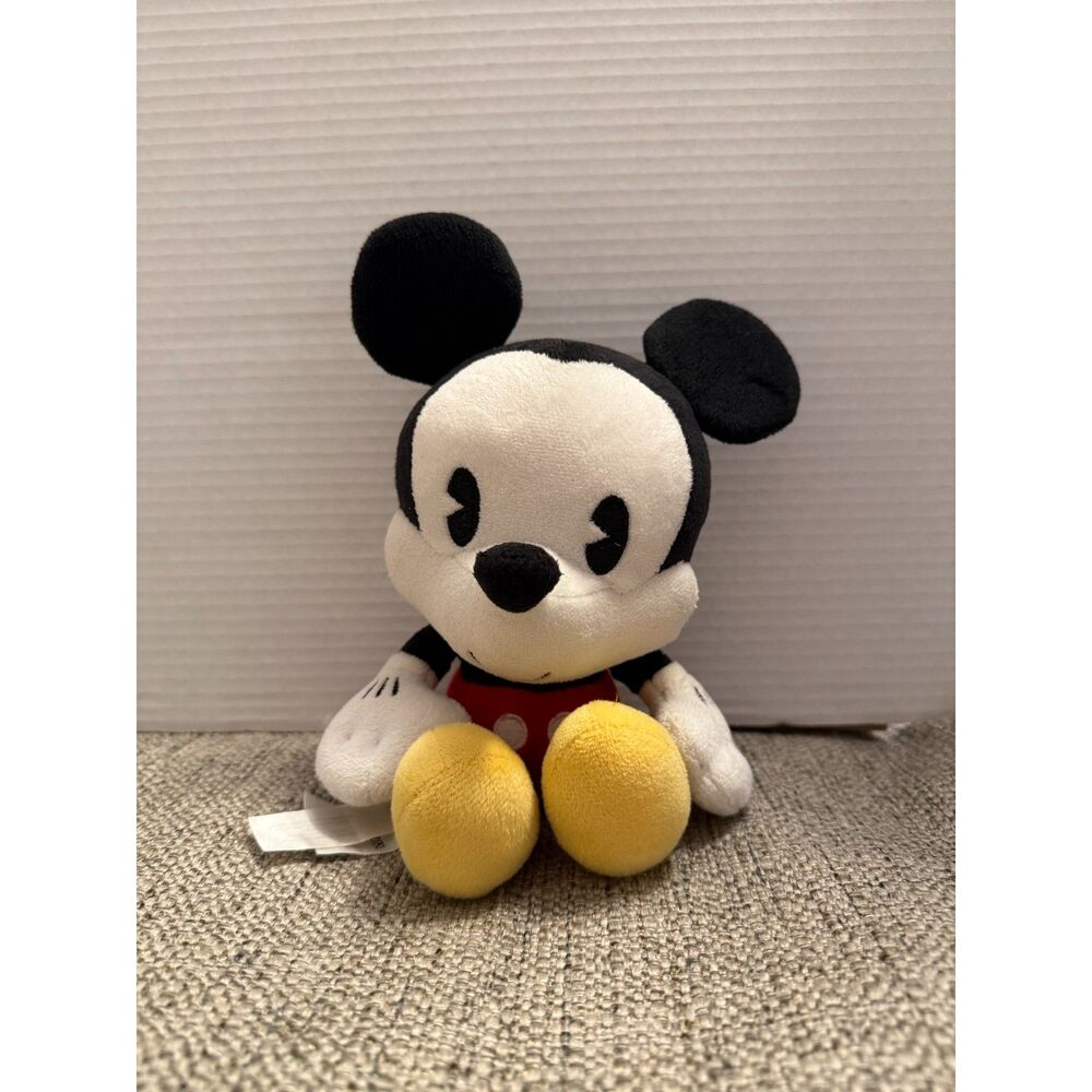Disney Parks Classic Mickey Mouse Big Head Plush Stuffed Toy 9" Vintage Style
